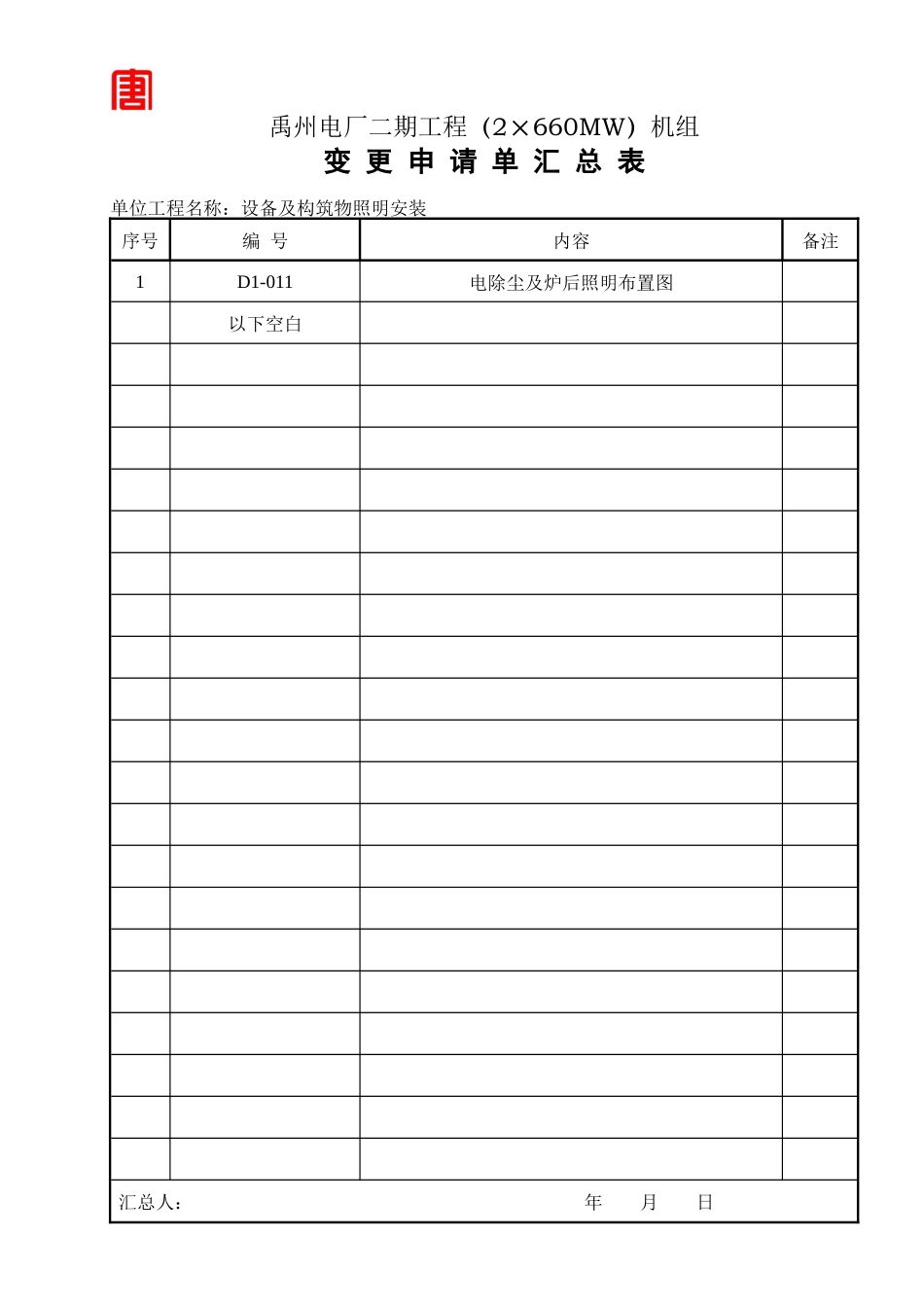 电气设计变更汇总表_第2页