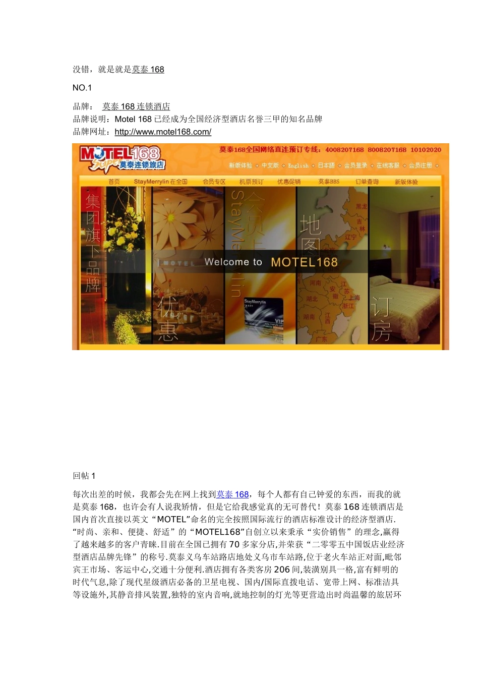 中国十佳连锁酒店品牌排行榜_第2页