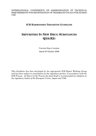 Q3A(R2)-新原料药中的杂质(中英文)