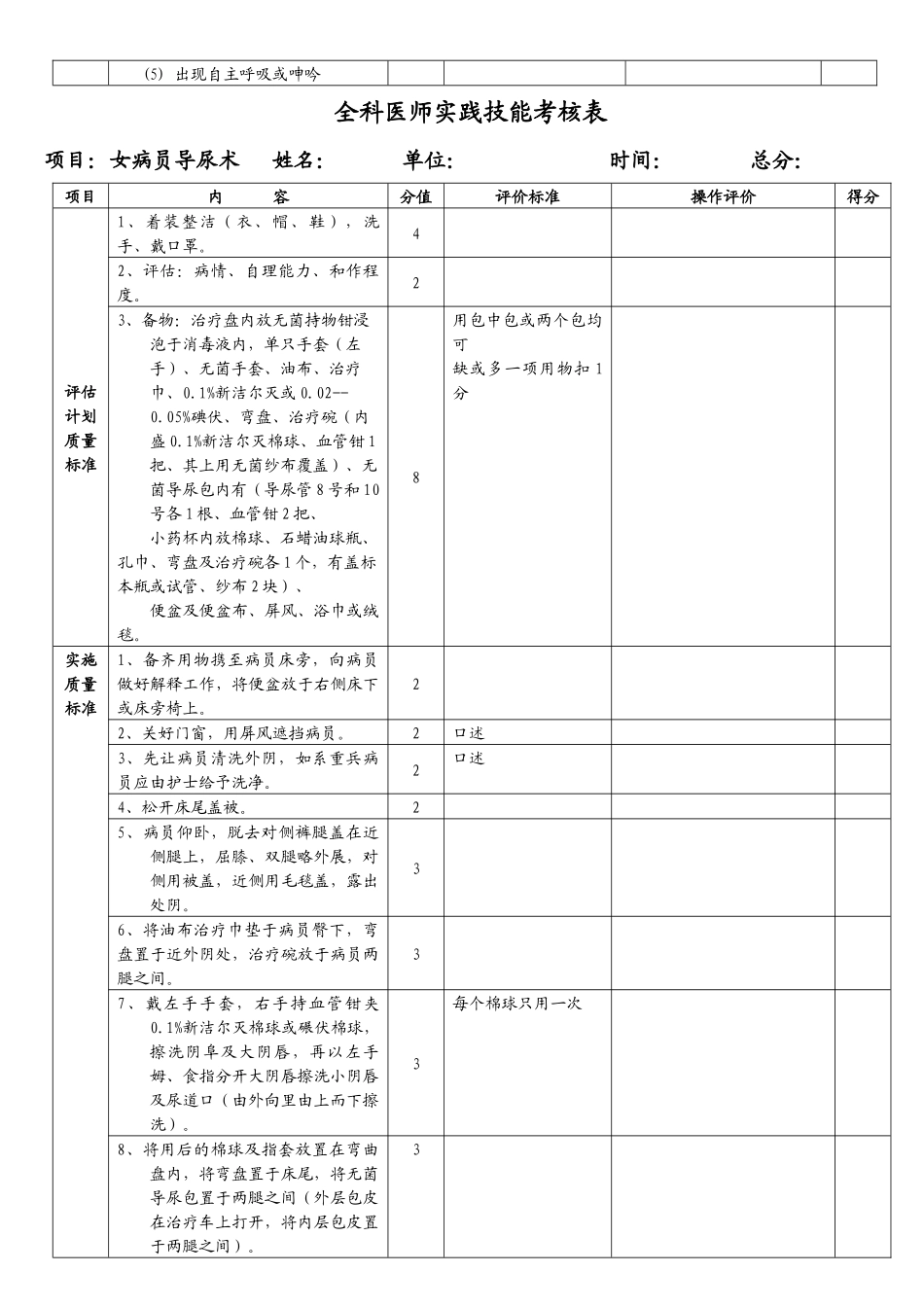 全科医师实践技能考核标准doc-全科医师实践技能考核_第3页