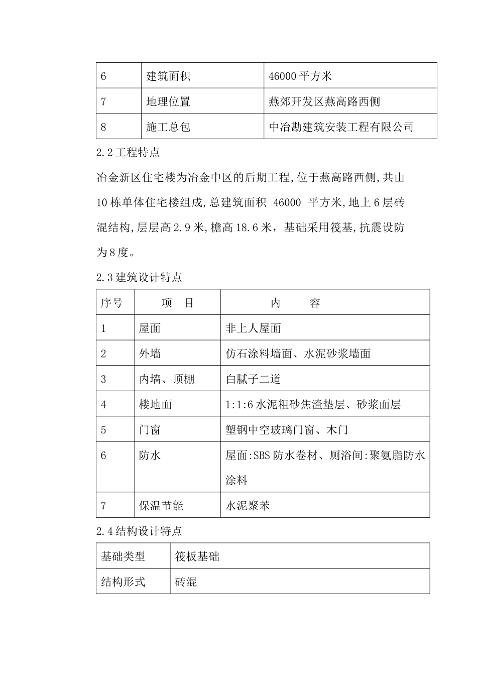 冶金新区住宅楼工程施工组织设计_第3页