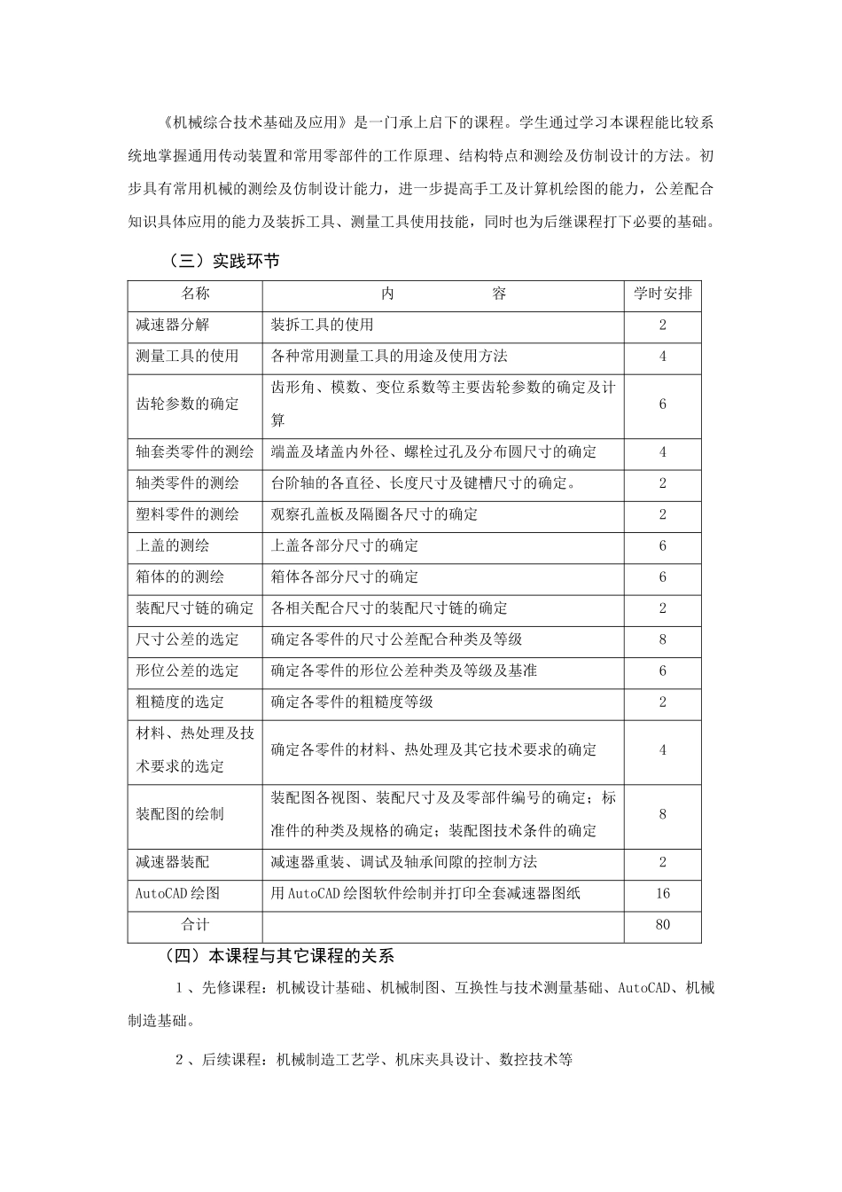 《机械综合技术基础及应用》课程教学大纲_第2页