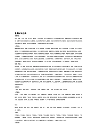 试谈金属材料分类