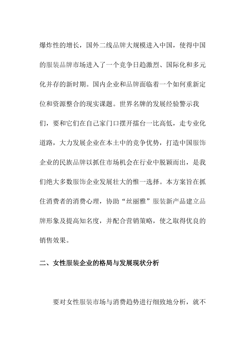 “丝丽雅”服装品牌推广方案_第3页