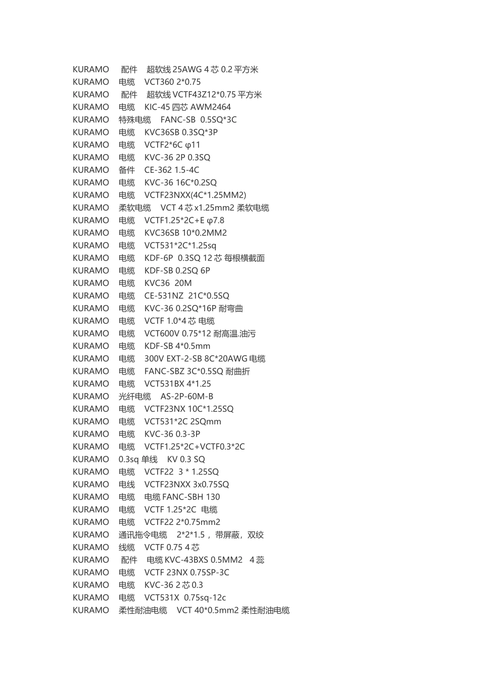 KURAMO电缆厂家_KURAMO价格_优质KURAMO批发（DOC36页）_第3页