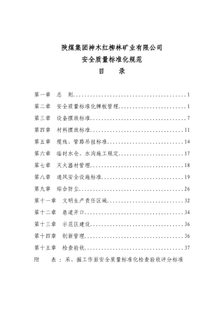 某矿业有限公司安全质量标准化规范