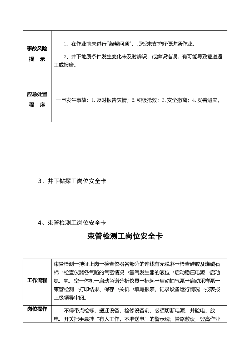 煤业各工种岗位安全风险辨识卡培训资料_第3页