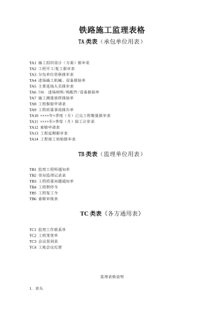 网上铁路工程表格