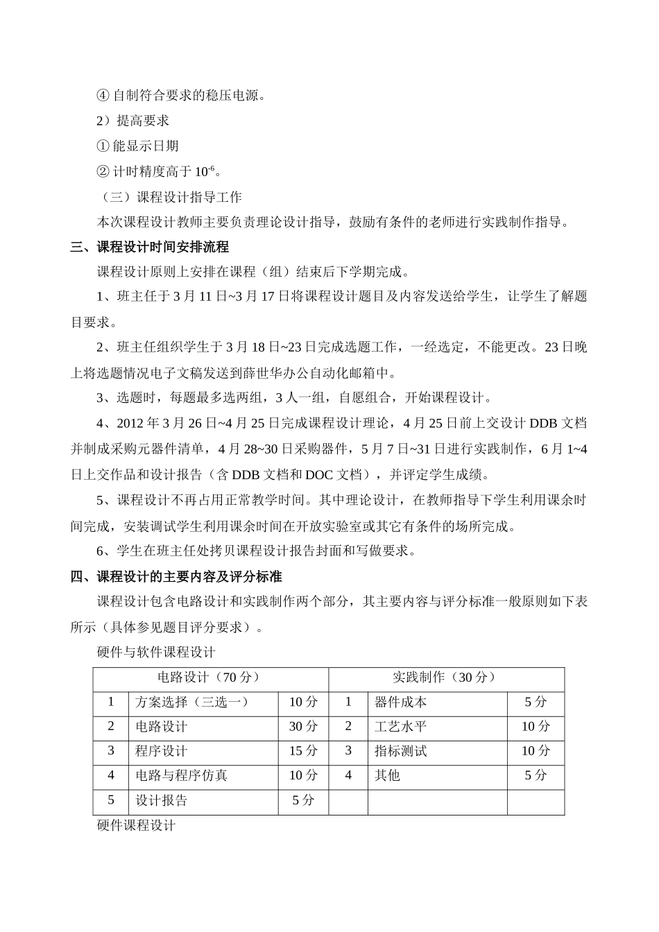 通信工程课程设计实施细则(XXXX年)_第2页