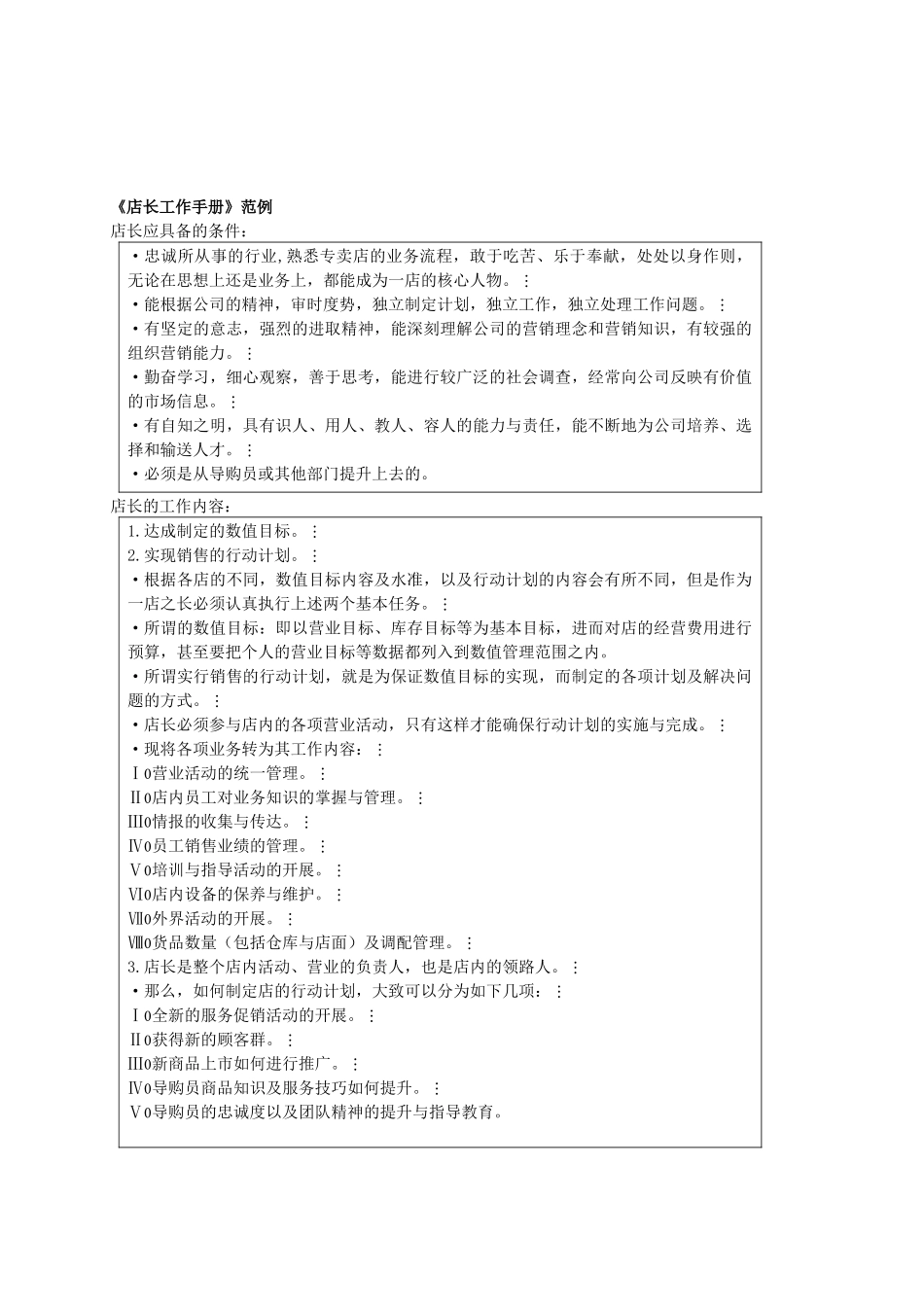 零售行业制度和表格_第2页