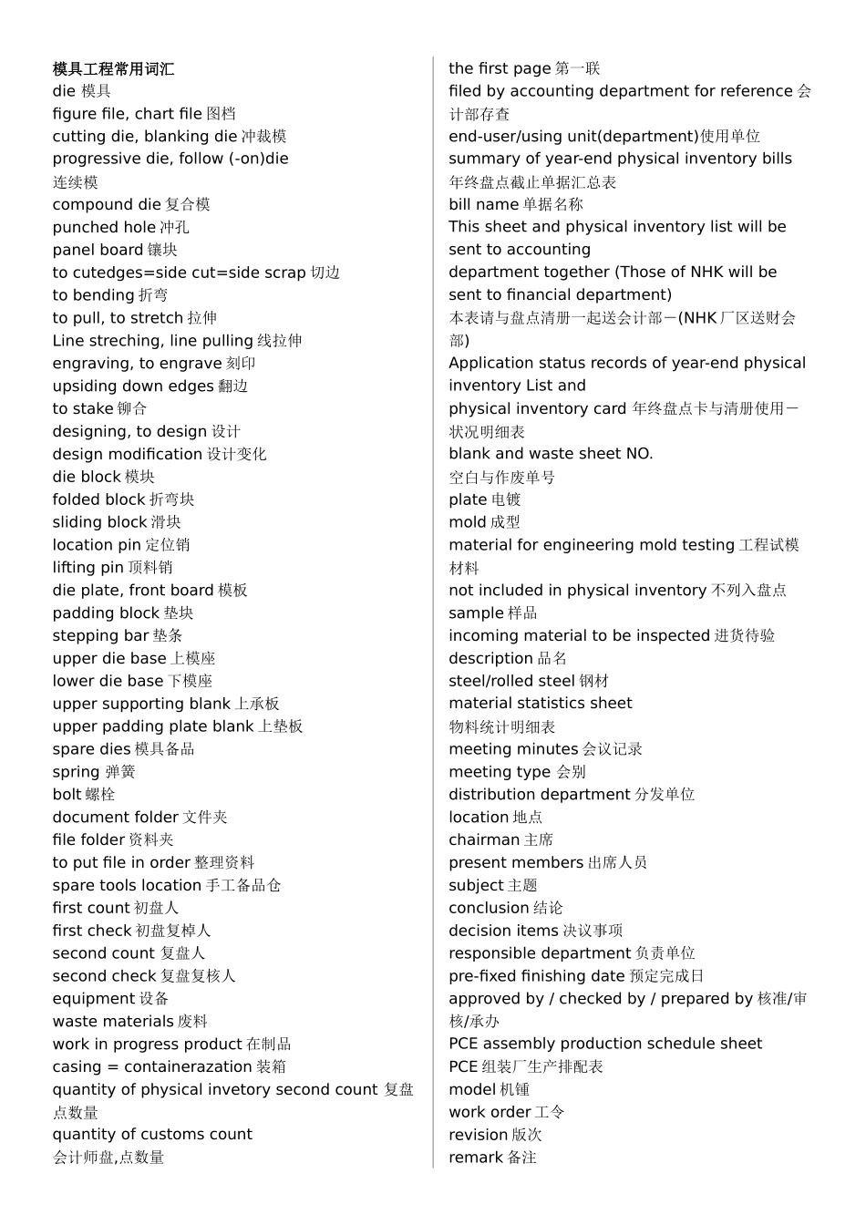 模具专业英语45315461_第1页