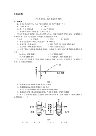 光合作用和呼吸作用试题