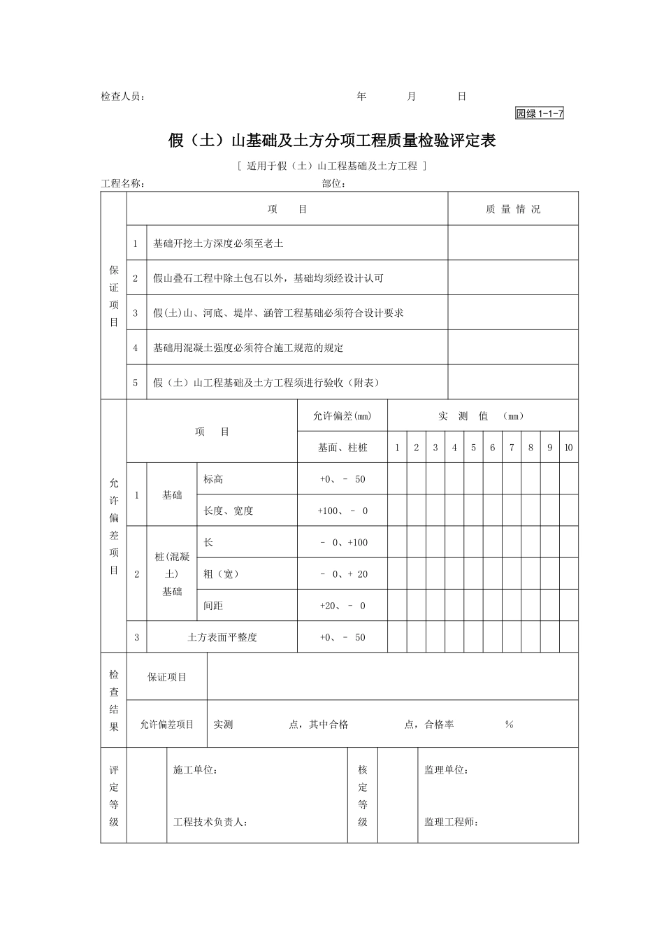 假山叠石单位工程表格_第3页