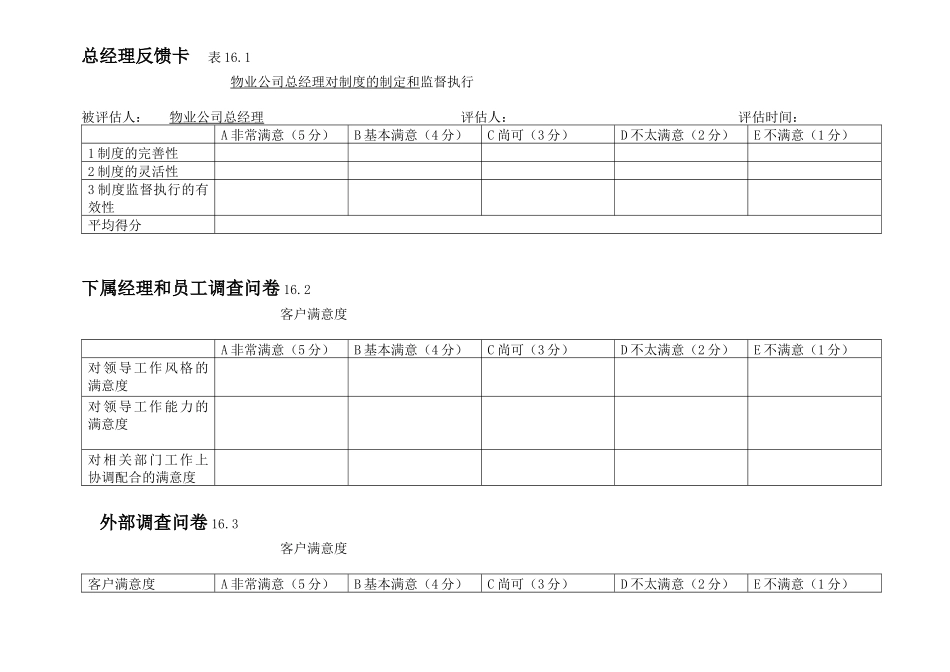 绩效考核工具_17物业公司总经理_第2页