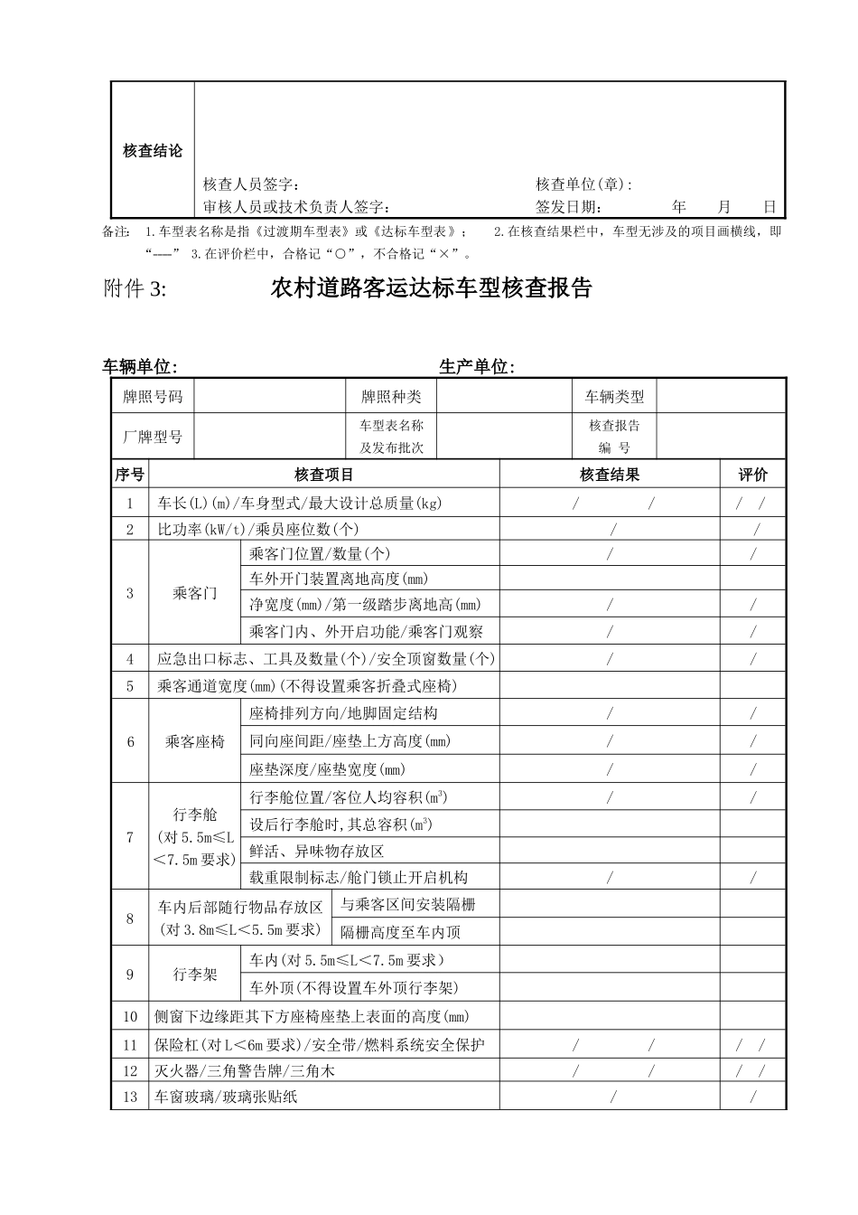 道路运输车辆燃料消耗量达标车型核查项目及方法_第3页