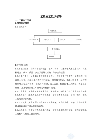 亮化工程项目的施工组织(范本)(DOC16页)