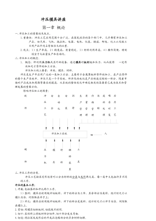 冲压模具基础知识培训教材