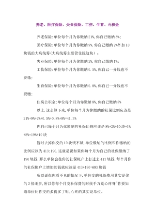 人力资源需要了解的社会保险