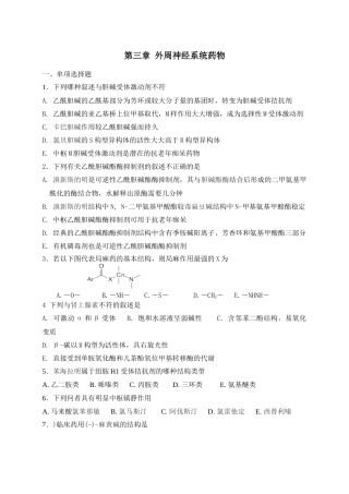 第三章 外周神经系统药物