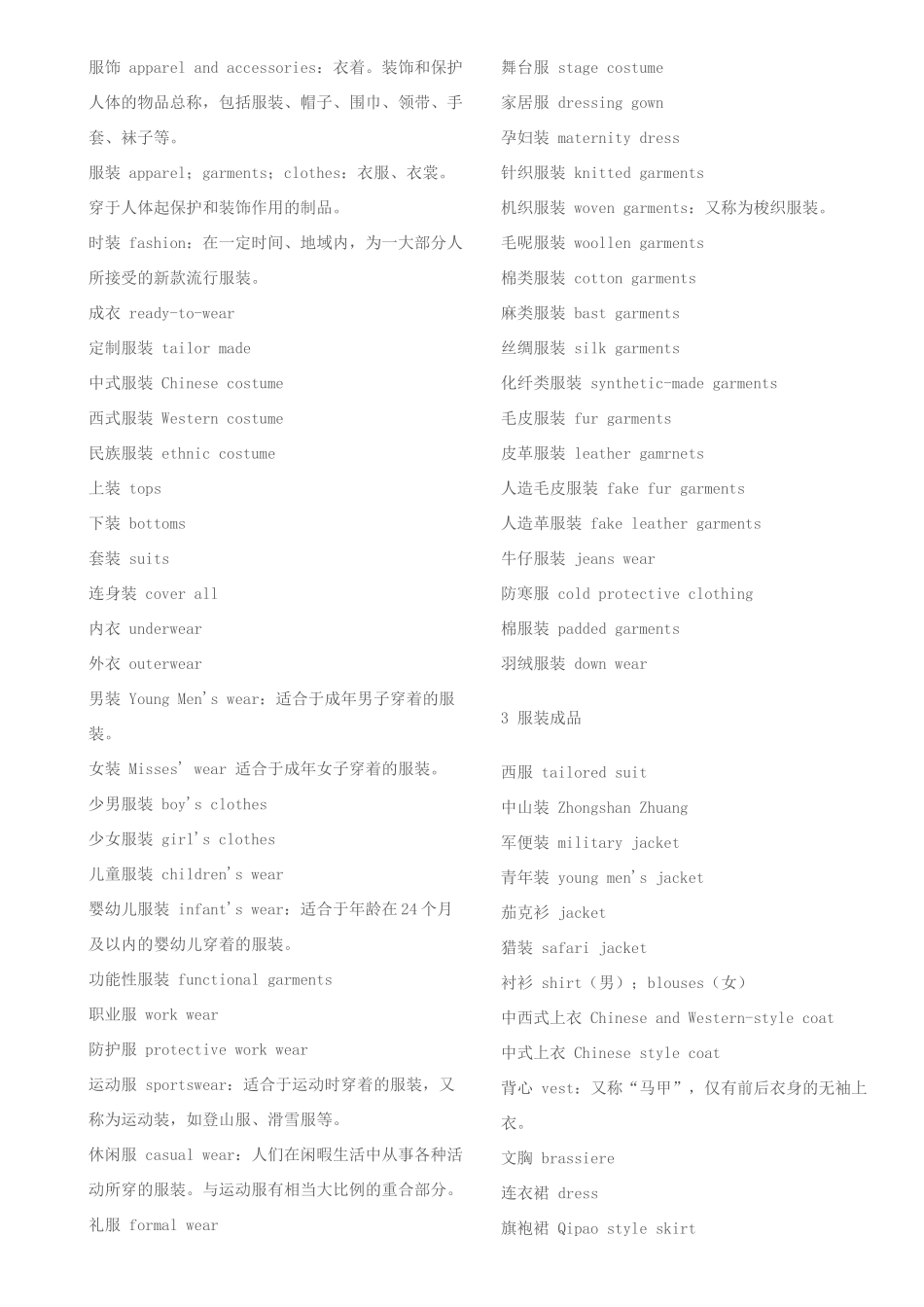 标准服装外贸英语-免费的_第1页