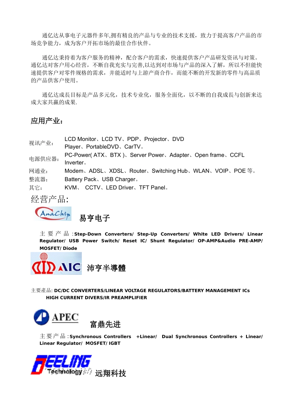 通亿达从事电子元器件多年_第1页