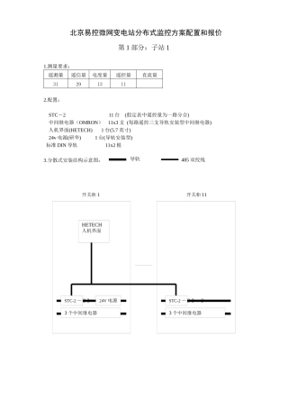 北京易控微网变电站分布式监控方案配置和报价