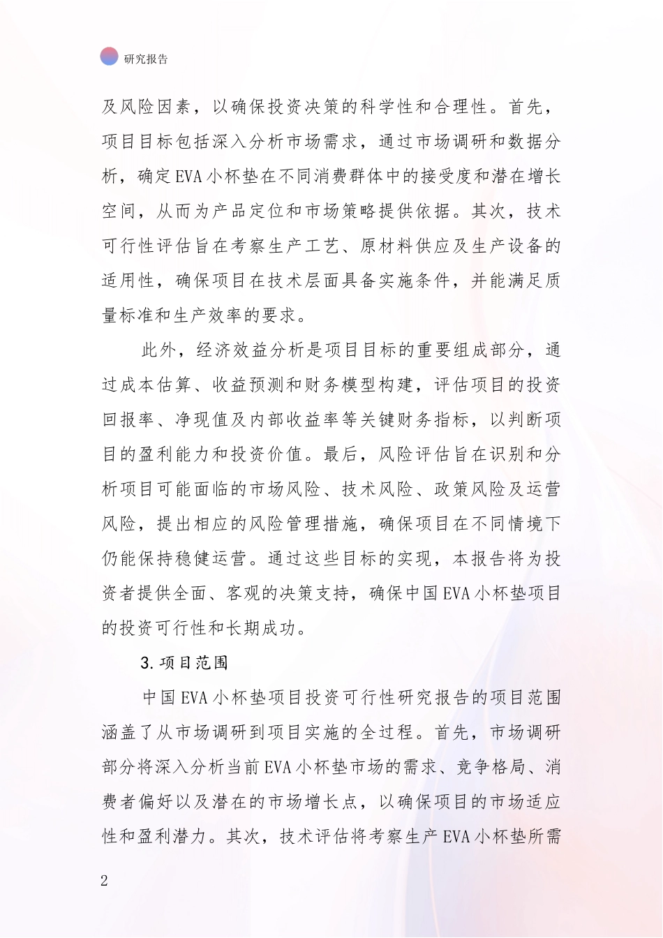 2024-2025年中国EVA小杯垫项目前景及趋势分析调研报告_第2页