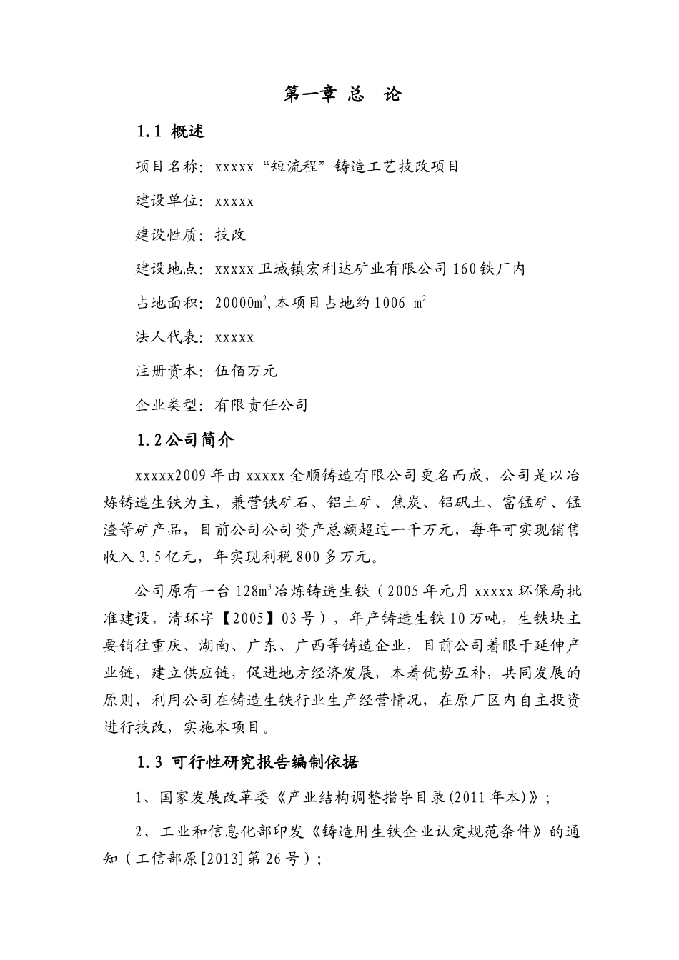 XXX矿业有限公司可研报告_第2页