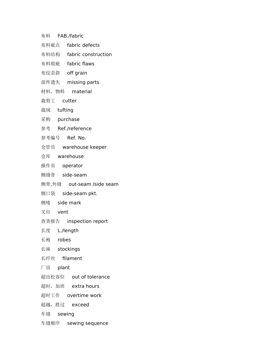 服装英语术语_第3页