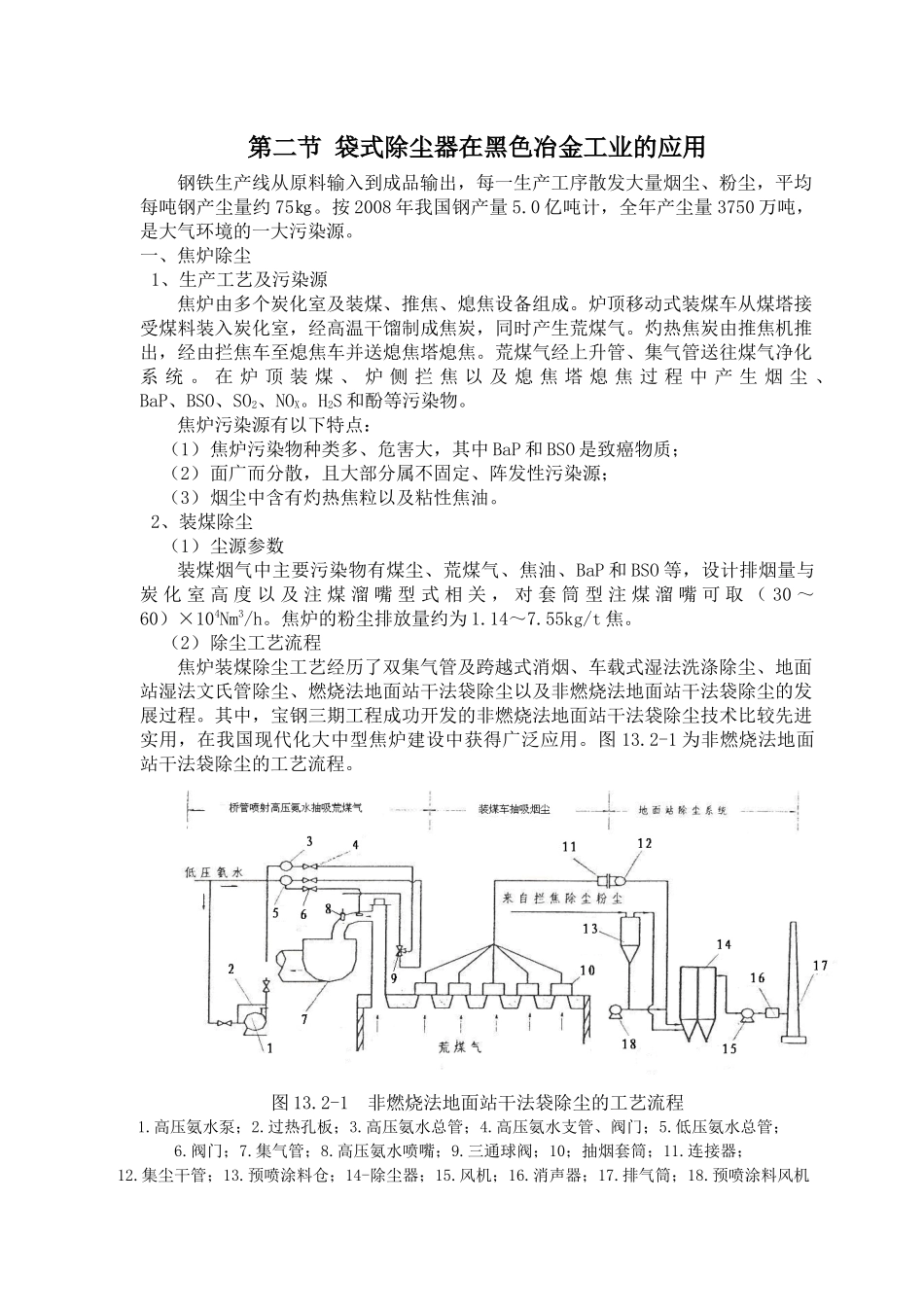 袋式除尘器在黑色冶金工业的应用_第1页