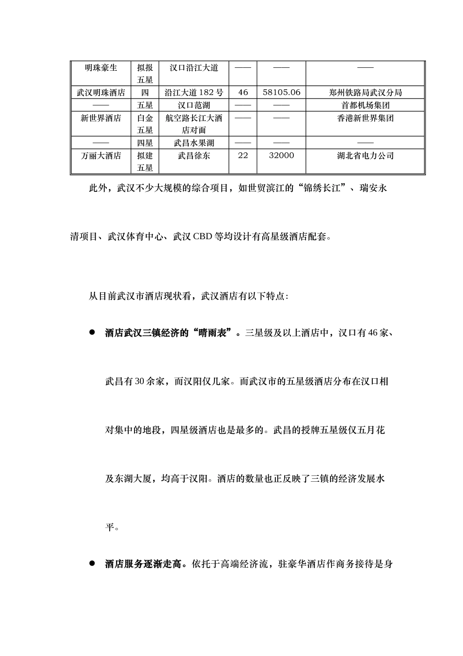 武汉酒店及酒店公寓市场概况_第2页