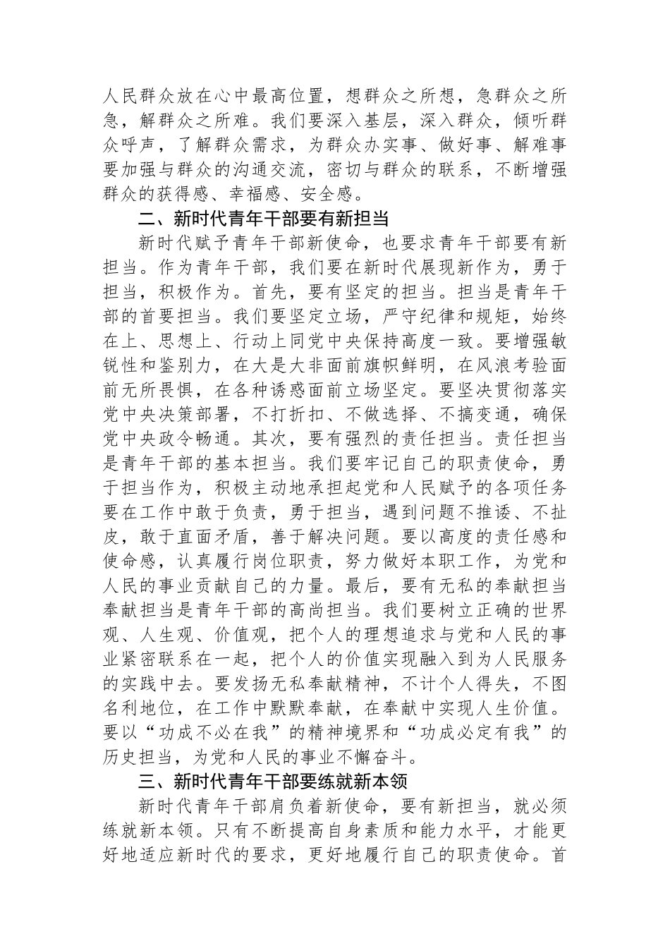 在青年干部座谈会上的研讨发言_第2页