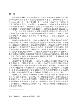 XX医药工业股份有限公司经营战略研究(doc 84)