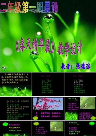 晨诵课《春天的早晨》