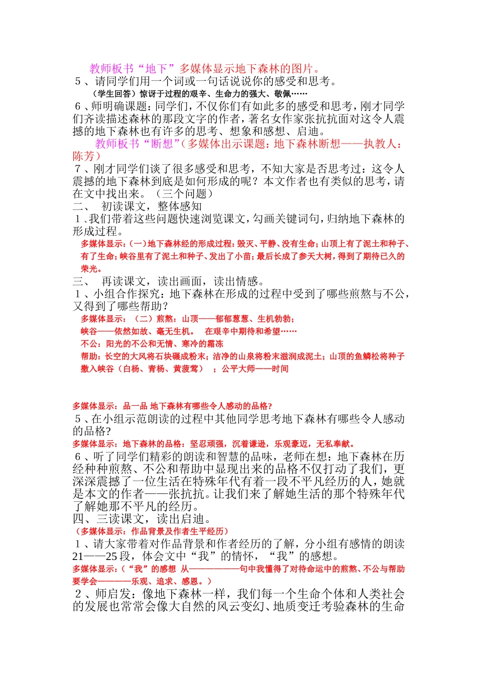 地下森林断想教案_第2页