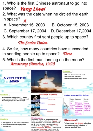 高一英语课件：Unit4_A_visit_to_the_moon