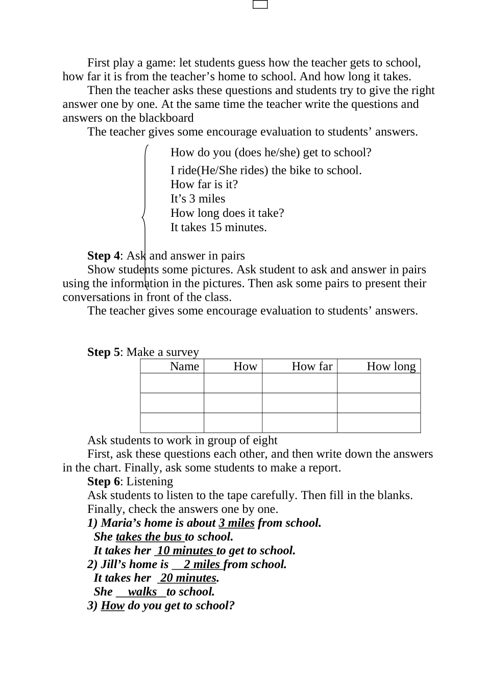 新目标七年级英语下unit3教案_第2页