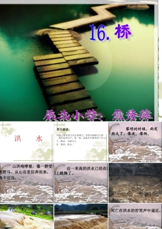 五年级语文下册第四组16桥课件