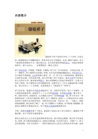 骆驼祥子简介文档(3)