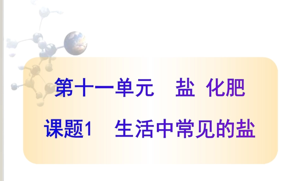 课题1生活中常见的盐(好)