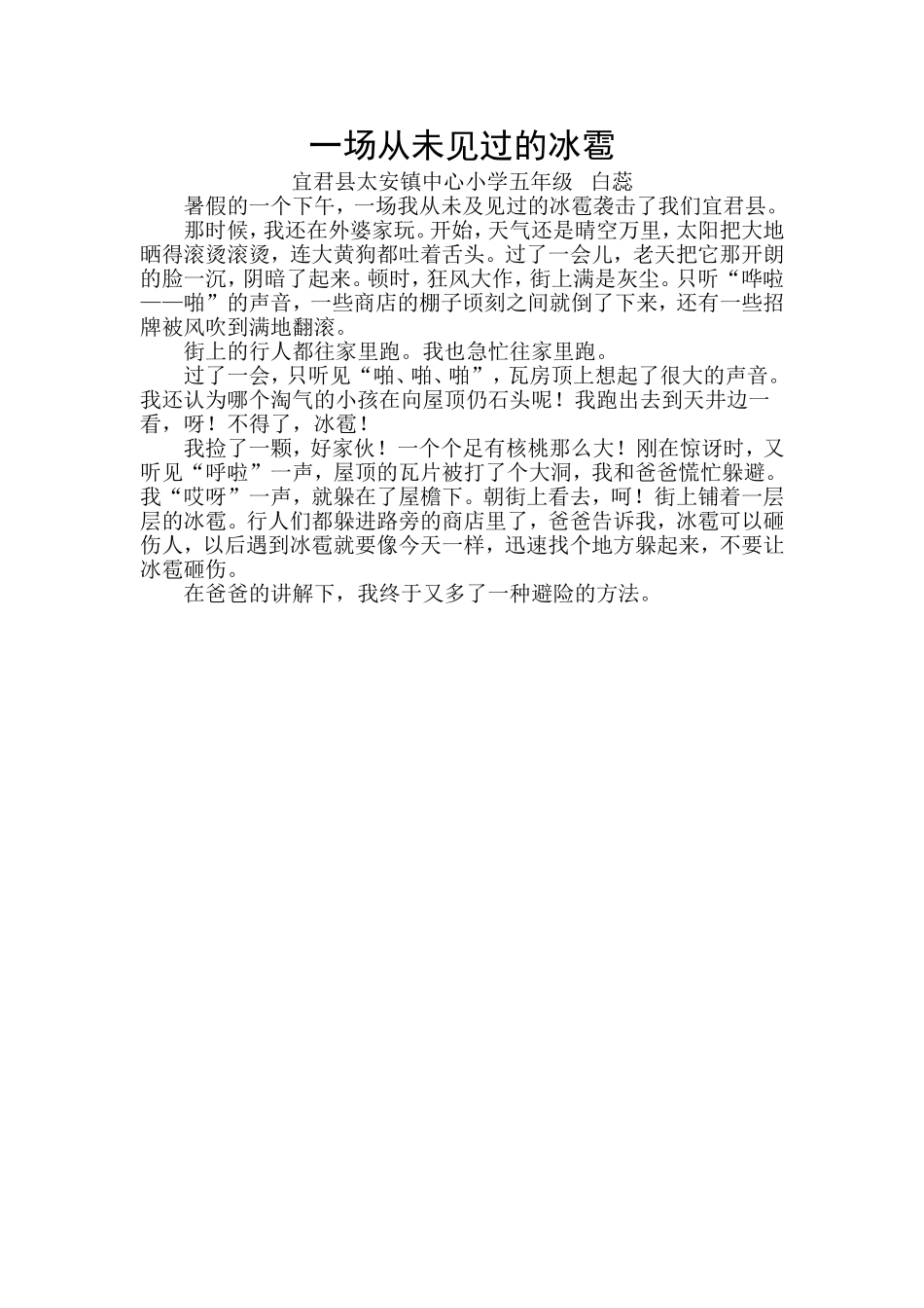 一场从未见过的冰雹白蕊_第1页