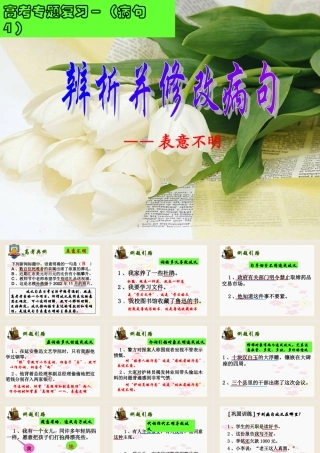 辨析并修改病句之表意不明