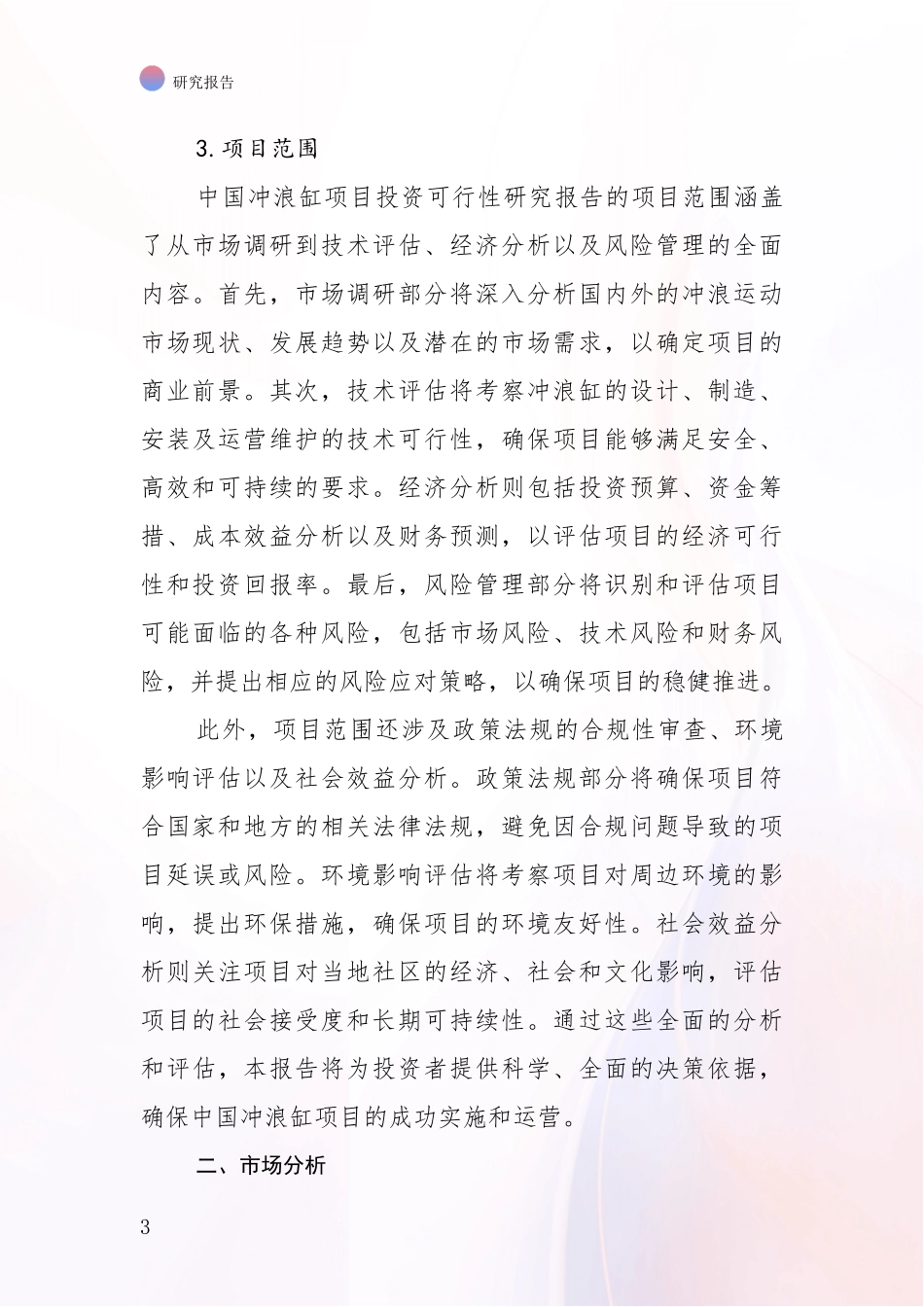 2024-2025年中国冲浪缸项目行业趋势研究分析报告项目深度可行性研究分析报告_第3页