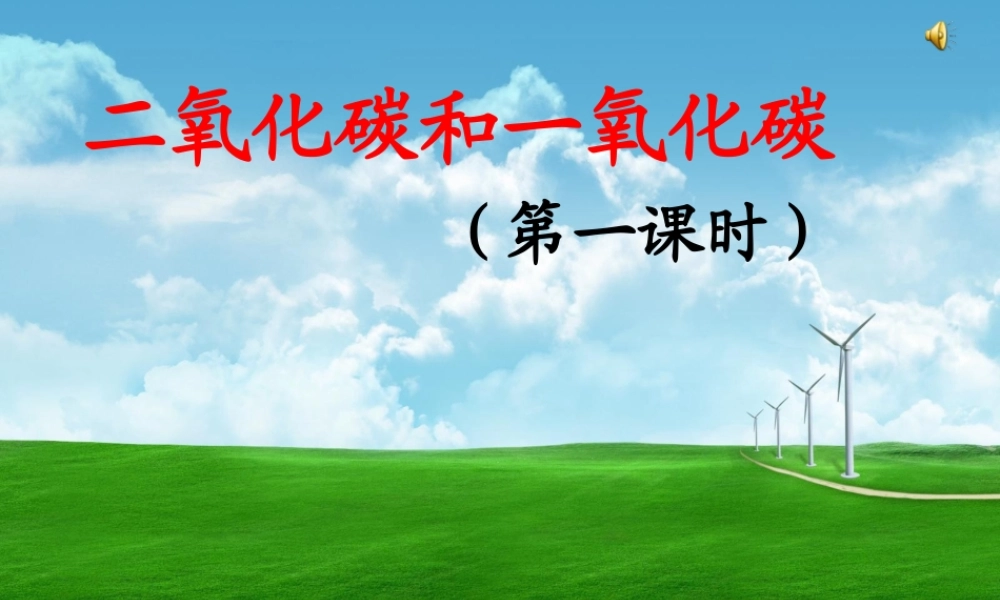 二氧化碳和一氧化碳1