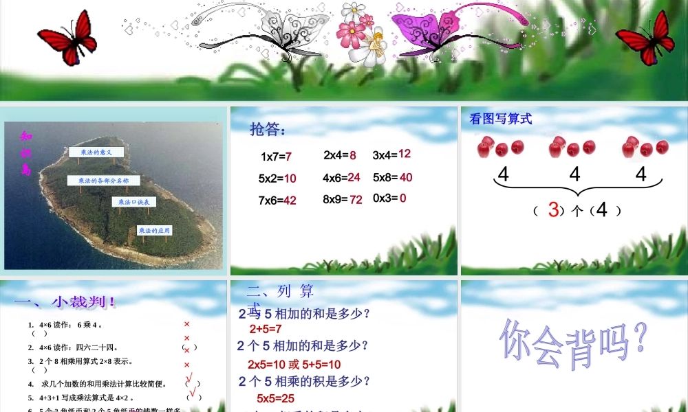 表内乘法的复习V2