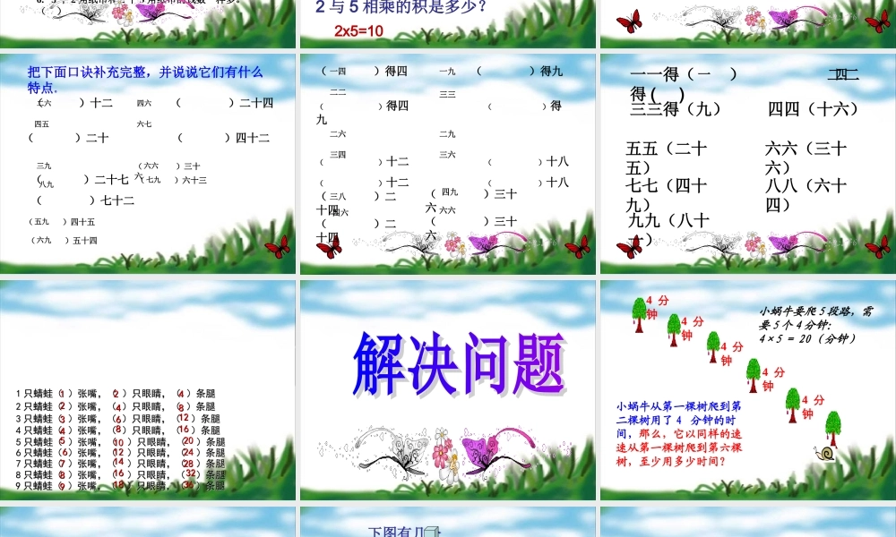 表内乘法的复习V2