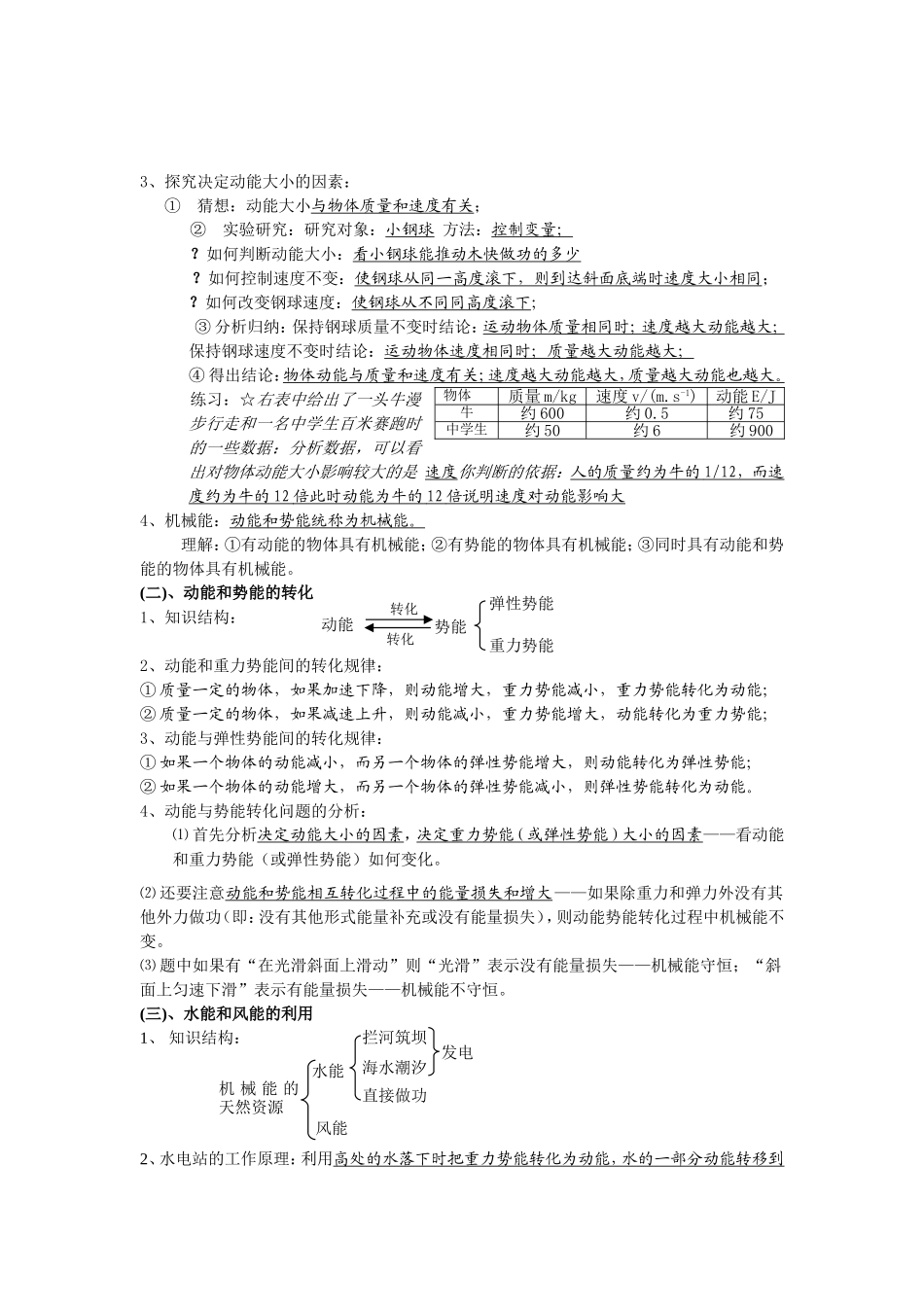 功和机械能复习提纲_第3页