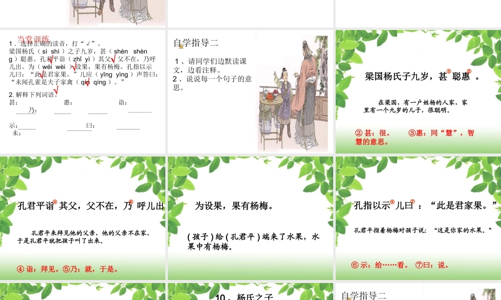 杨氏之子课件_上课