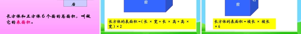 长方体和正方体的表面积课件 (2)