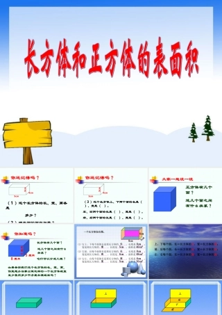 长方体和正方体的表面积课件 (2)